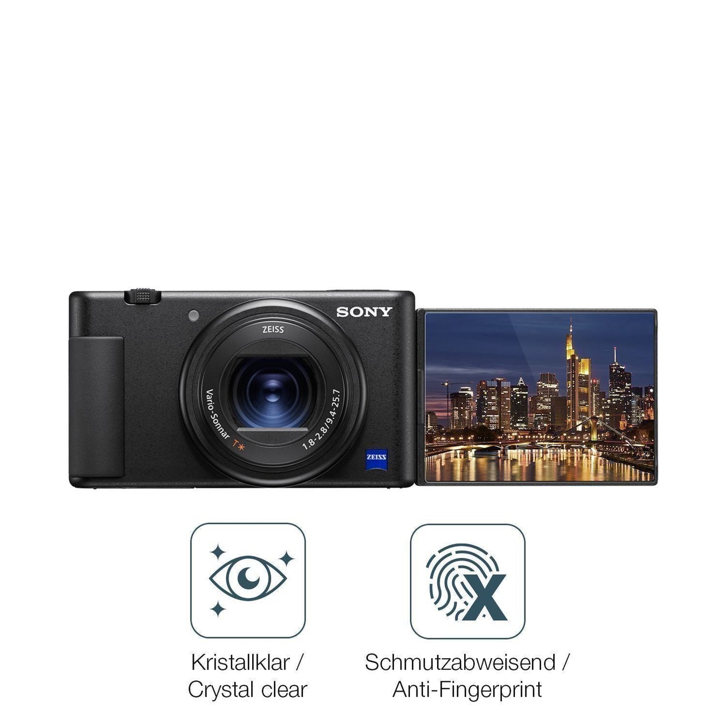 4x Schutzfolie klar für Sony ZV-1A Display-Schutzf (4)