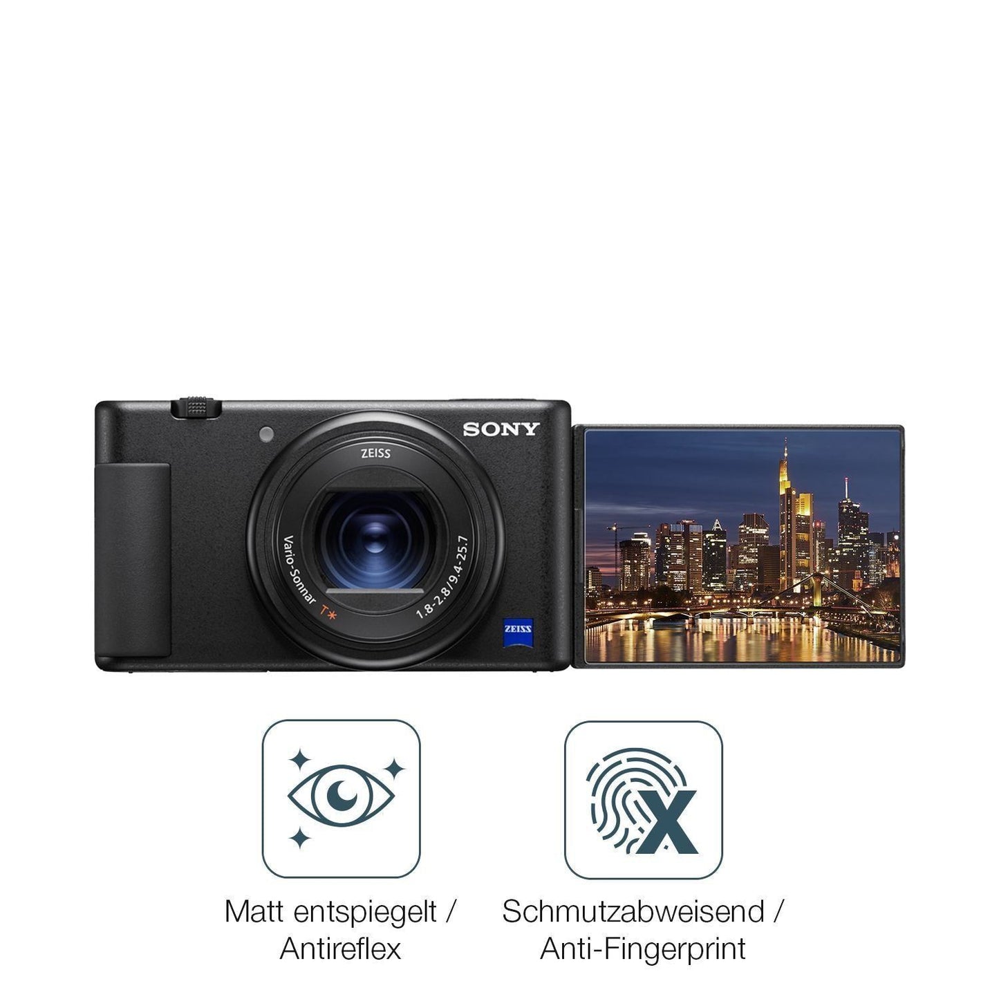 2x 9H Schutzfolie matt für Sony ZV-1A Panzerfolie (5)