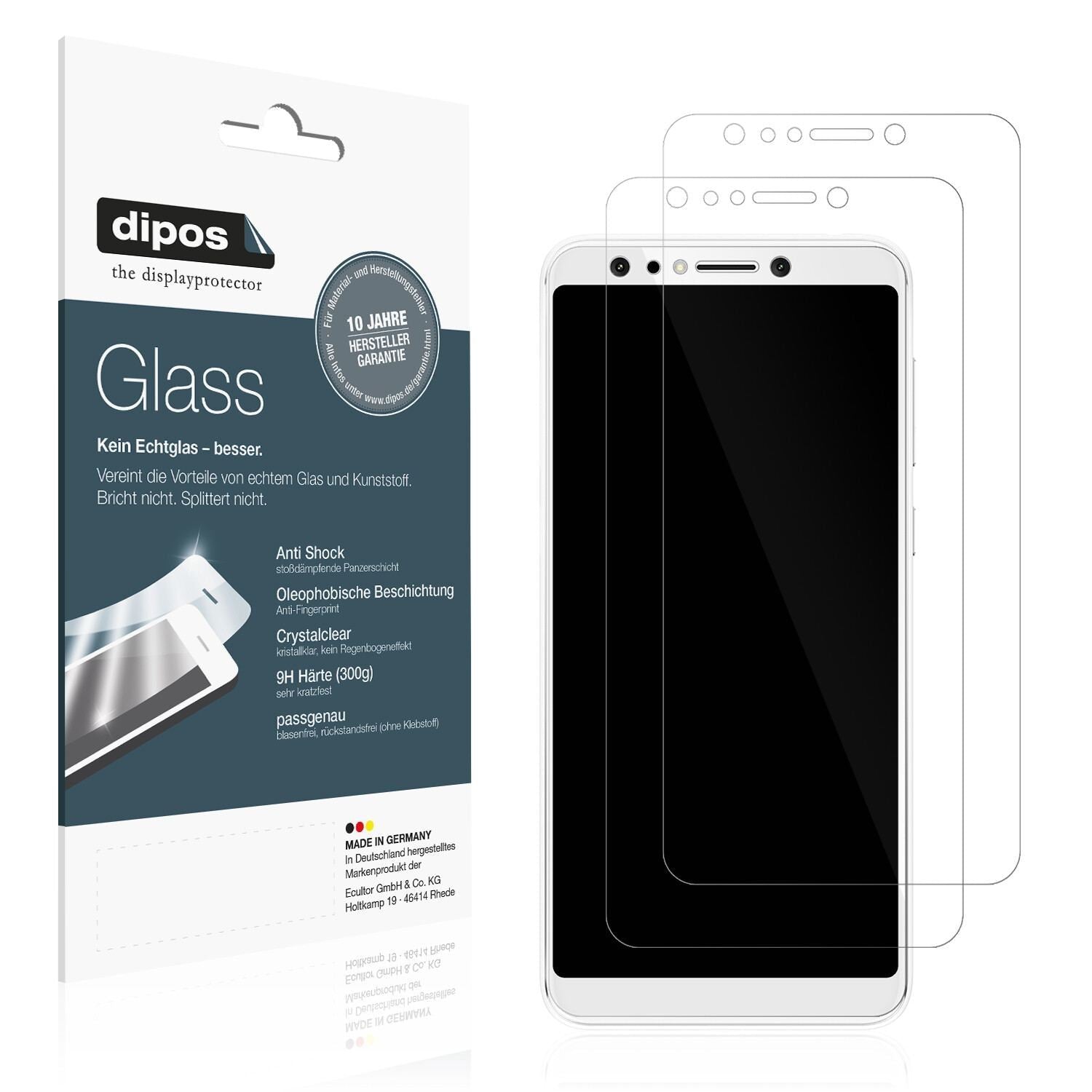 2x 9H Schutzfolie für Asus Zenfone 5 Selfie Pro Pa (1)