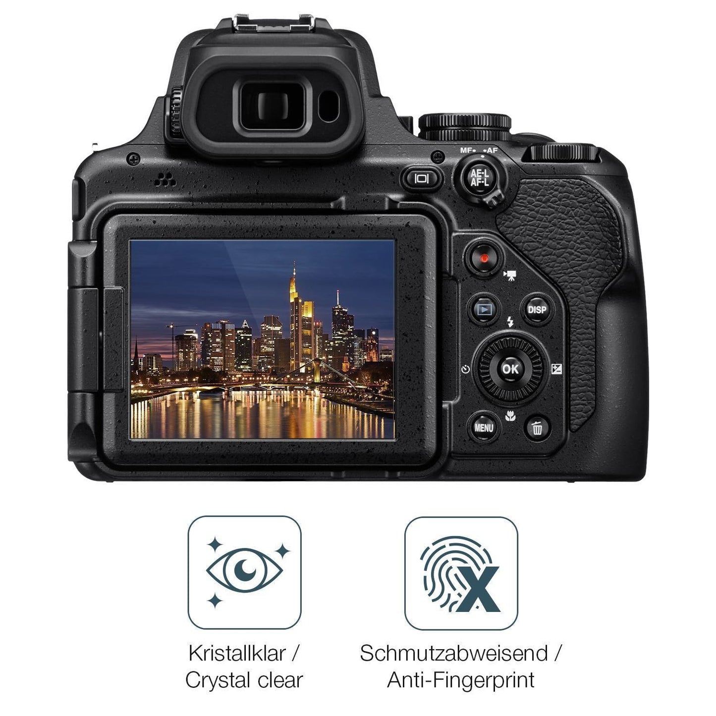 4x Schutzfolie klar für Nikon Coolpix P1100 Displa (4)
