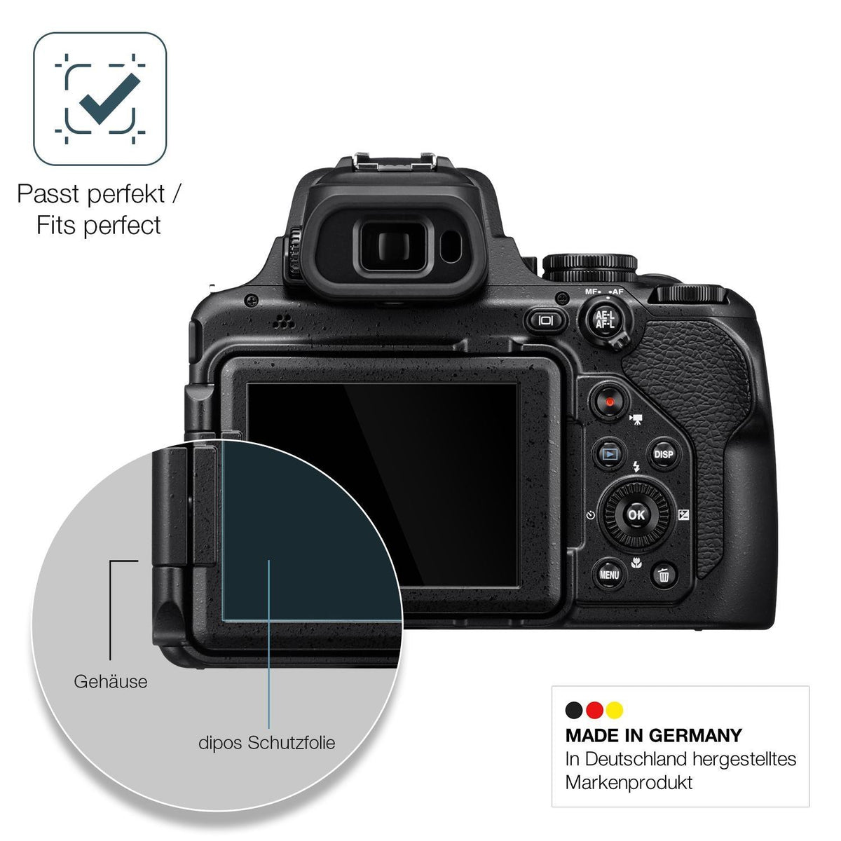 2x 9H Schutzfolie für Nikon Coolpix P1100 Panzerfo (6)