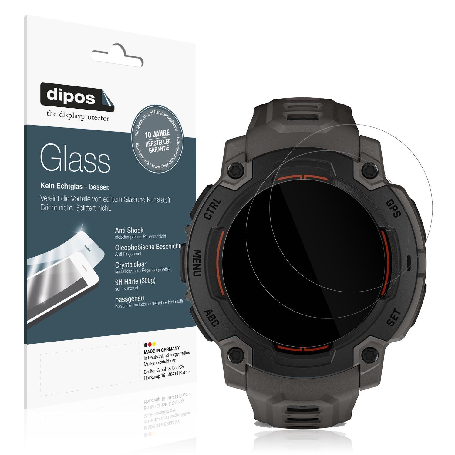 2x 9H Schutzfolie für Garmin Instinct E 45mm Panze (1)