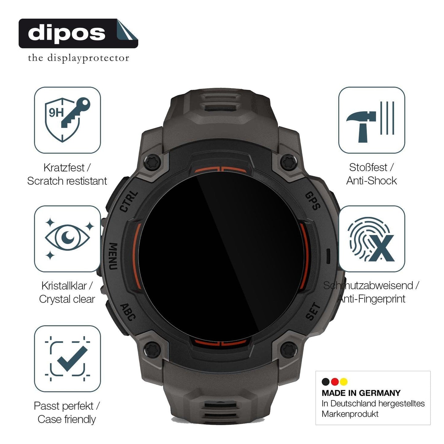 2x 9H Schutzfolie für Garmin Instinct E 45mm Panze (7)