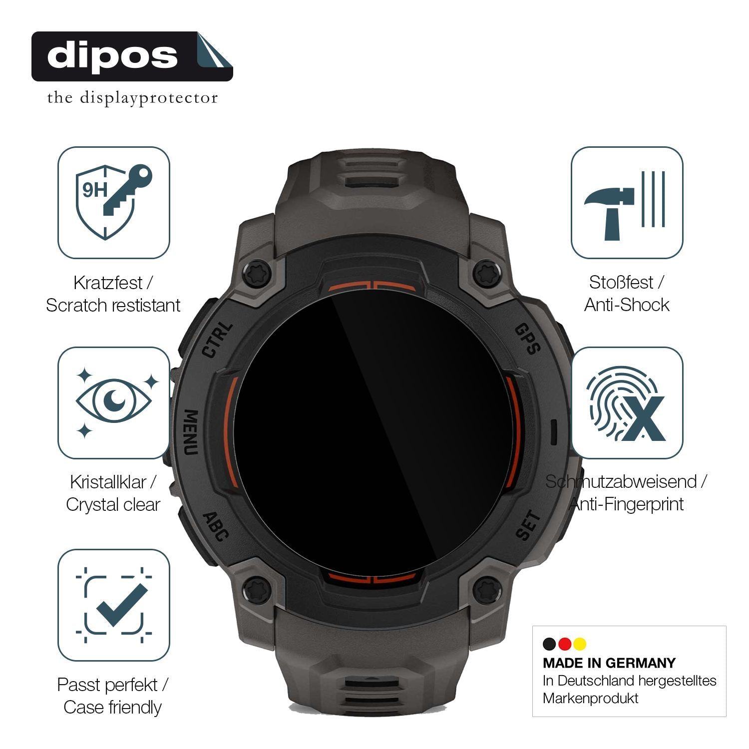 2x 9H Schutzfolie für Garmin Instinct E 45mm Panze (7)