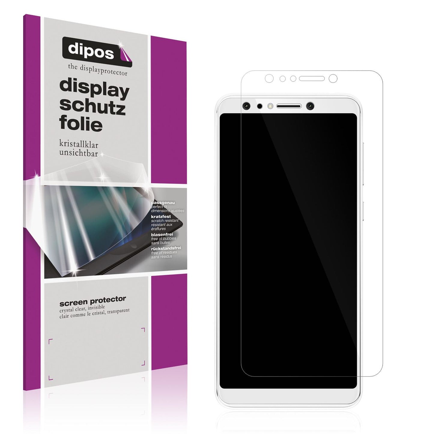 2x Schutzfolie klar für Asus Zenfone 5 Selfie Pro  (1)