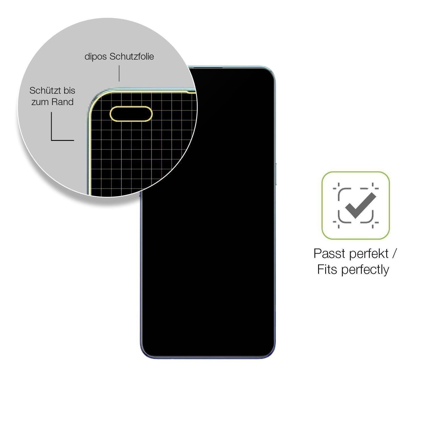 2x Full Cover Schutzfolie matt für Oppo Reno3 Pro  (6)