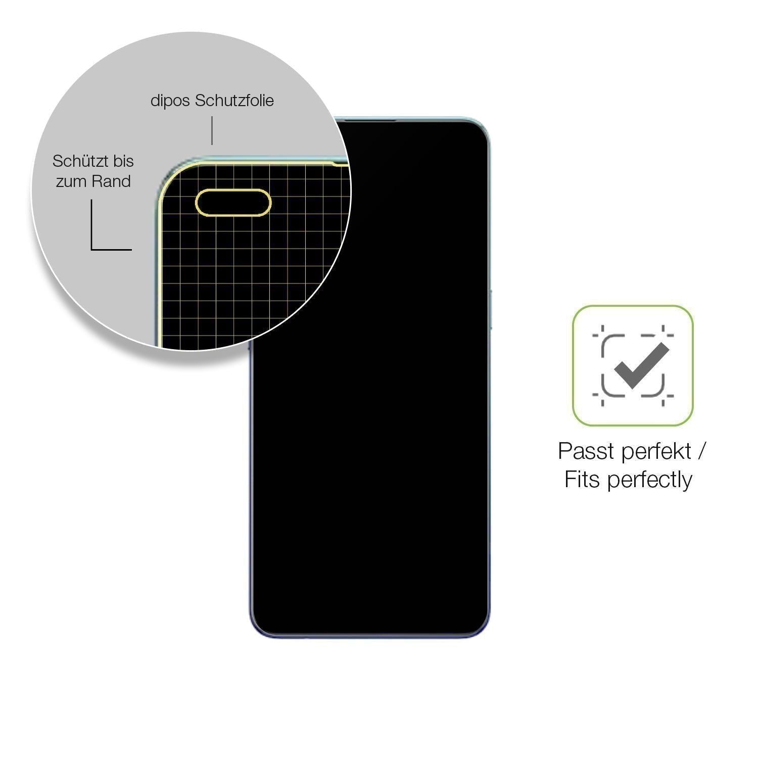 2x Full Cover Schutzfolie matt für Oppo Reno3 Pro  (6)