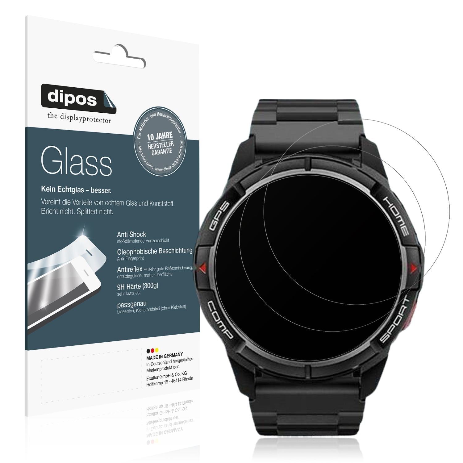 2x 9H Schutzfolie matt für Xiaomi Mibro GS Active  (1)