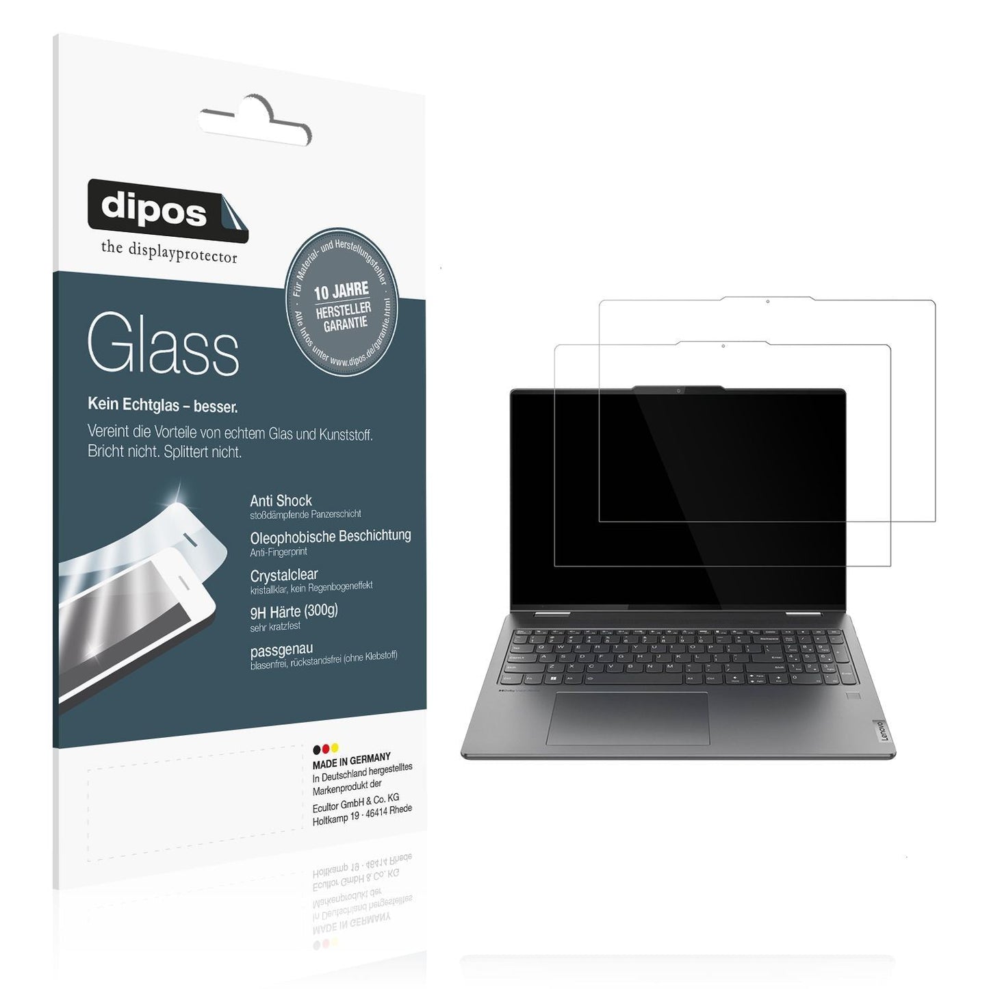 2x 9H Schutzfolie für Lenovo Yoga 7i Gen 10 14 Zol (1)