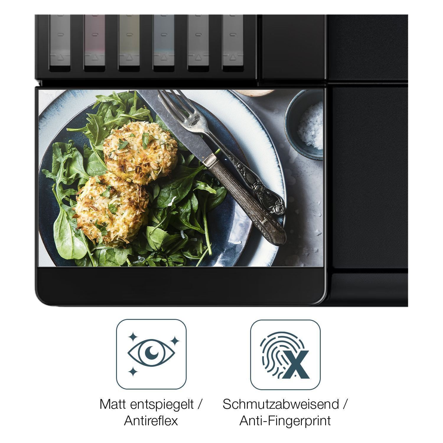 2x Schutzfolie matt für Epson EcoTank ET-8550 Disp (4)