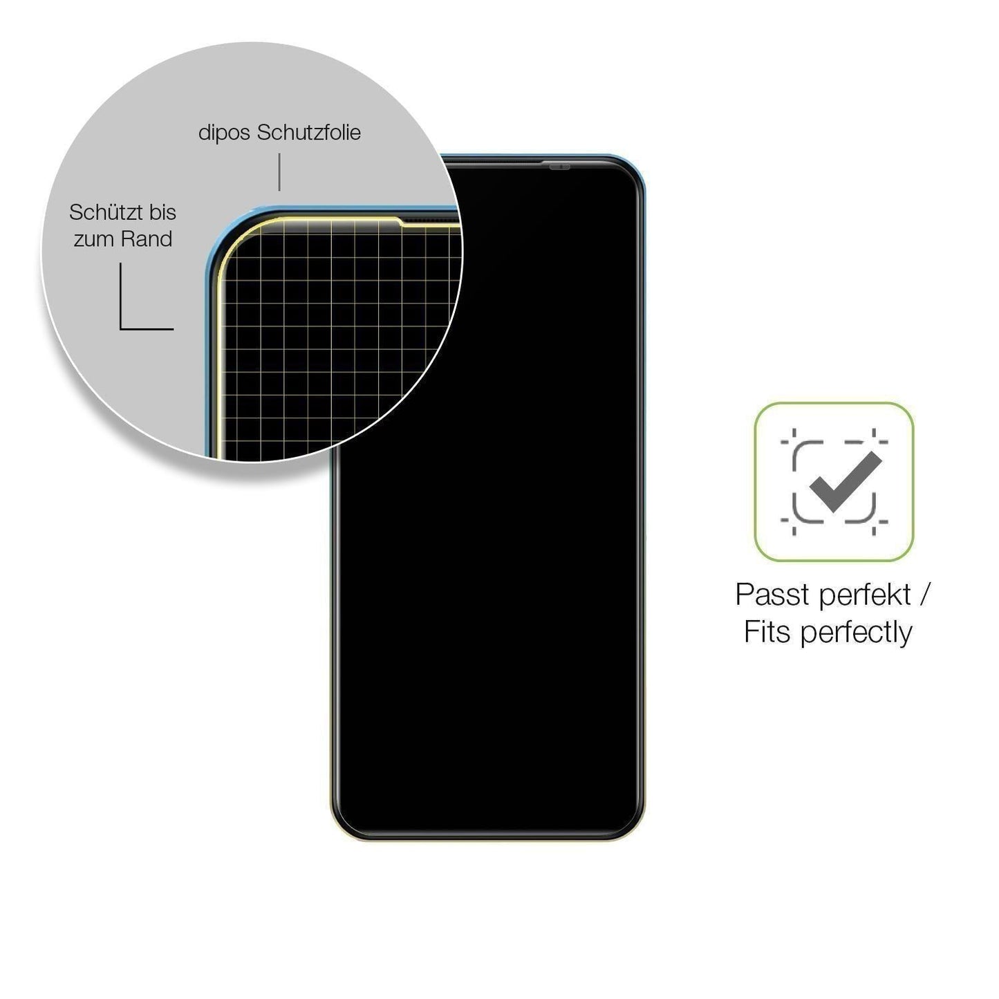 2x Full Cover Schutzfolie matt für Mobicel R9 Pro (6)