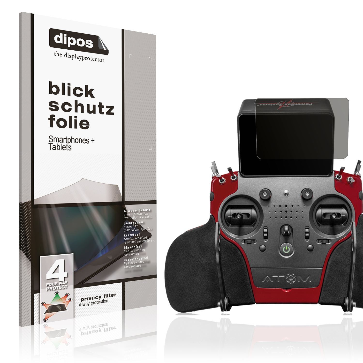 Blickschutzfolie für PowerBox Systems Atom matt Sc (1)