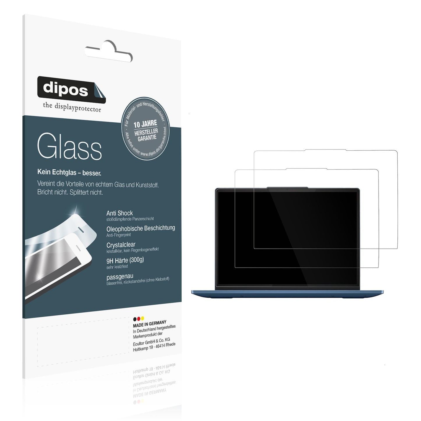 2x 9H Schutzfolie für Lenovo IdeaPad Flex 3i 12 Zo (1)