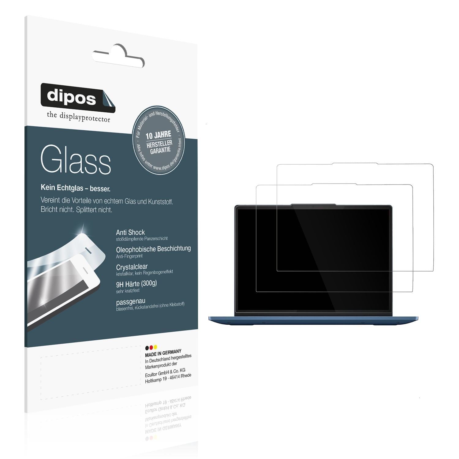 2x 9H Schutzfolie für Lenovo IdeaPad Flex 3i 12 Zo (1)