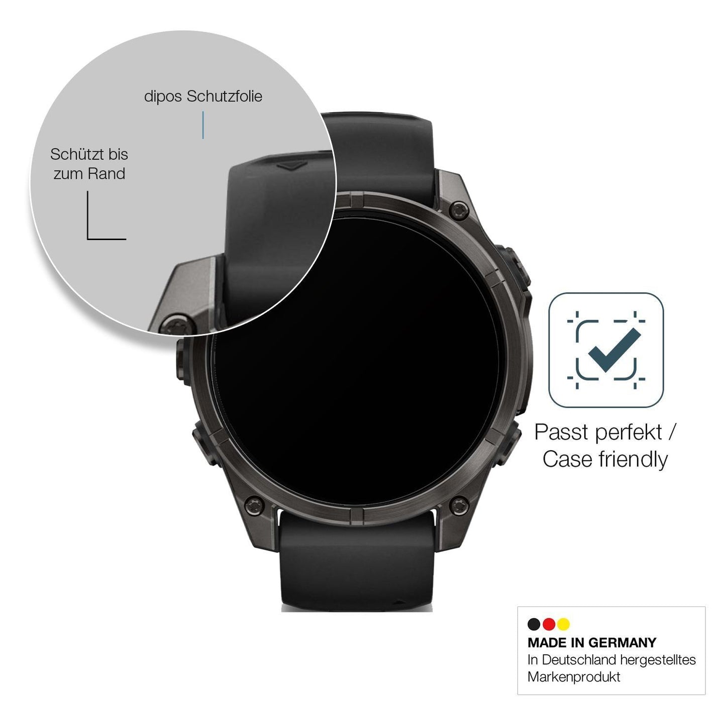 2x 9H Schutzfolie matt für Garmin Tactix 8 47mm AM (6)