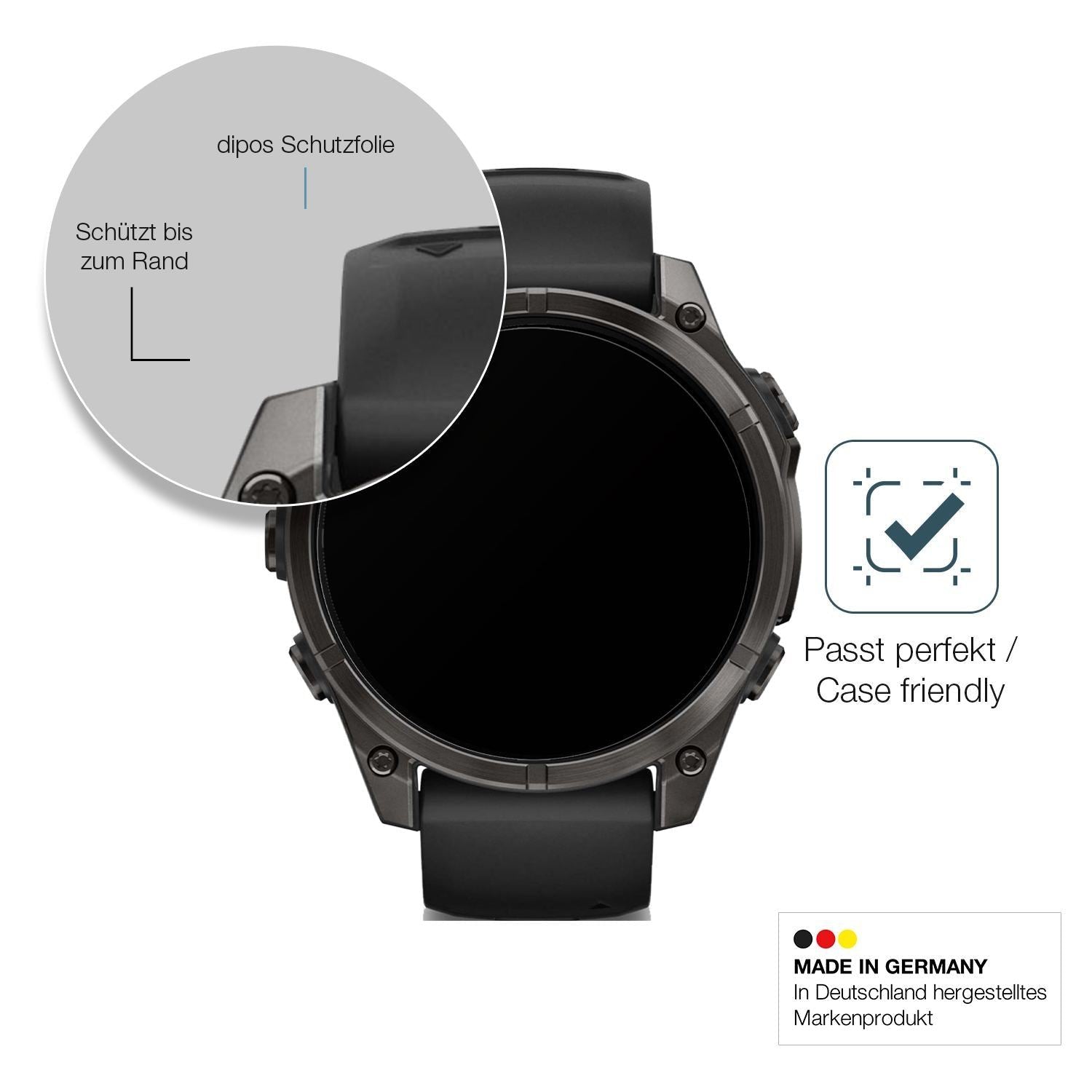 2x 9H Schutzfolie matt für Garmin Tactix 8 47mm AM (6)