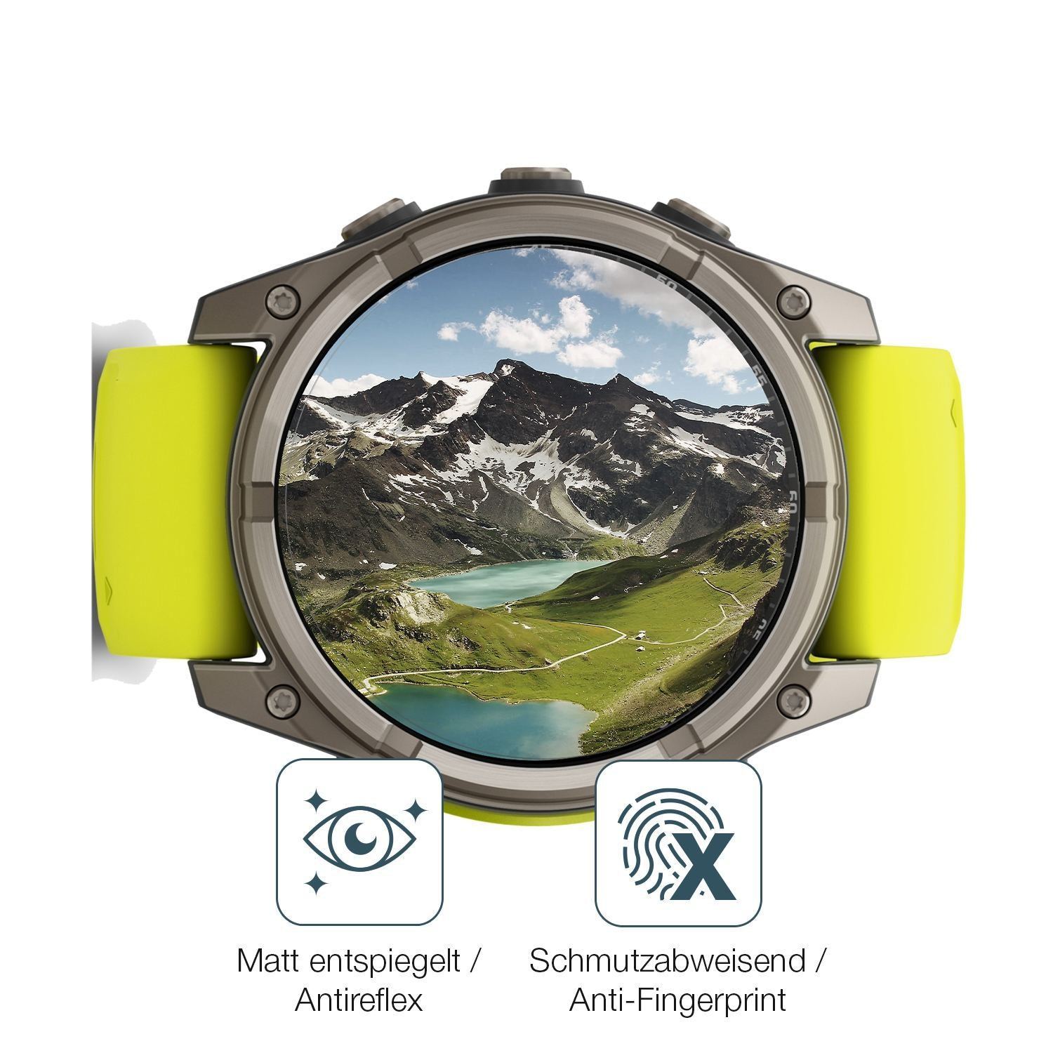 2x 9H Schutzfolie matt für Garmin Tactix 8 51mm SO (5)