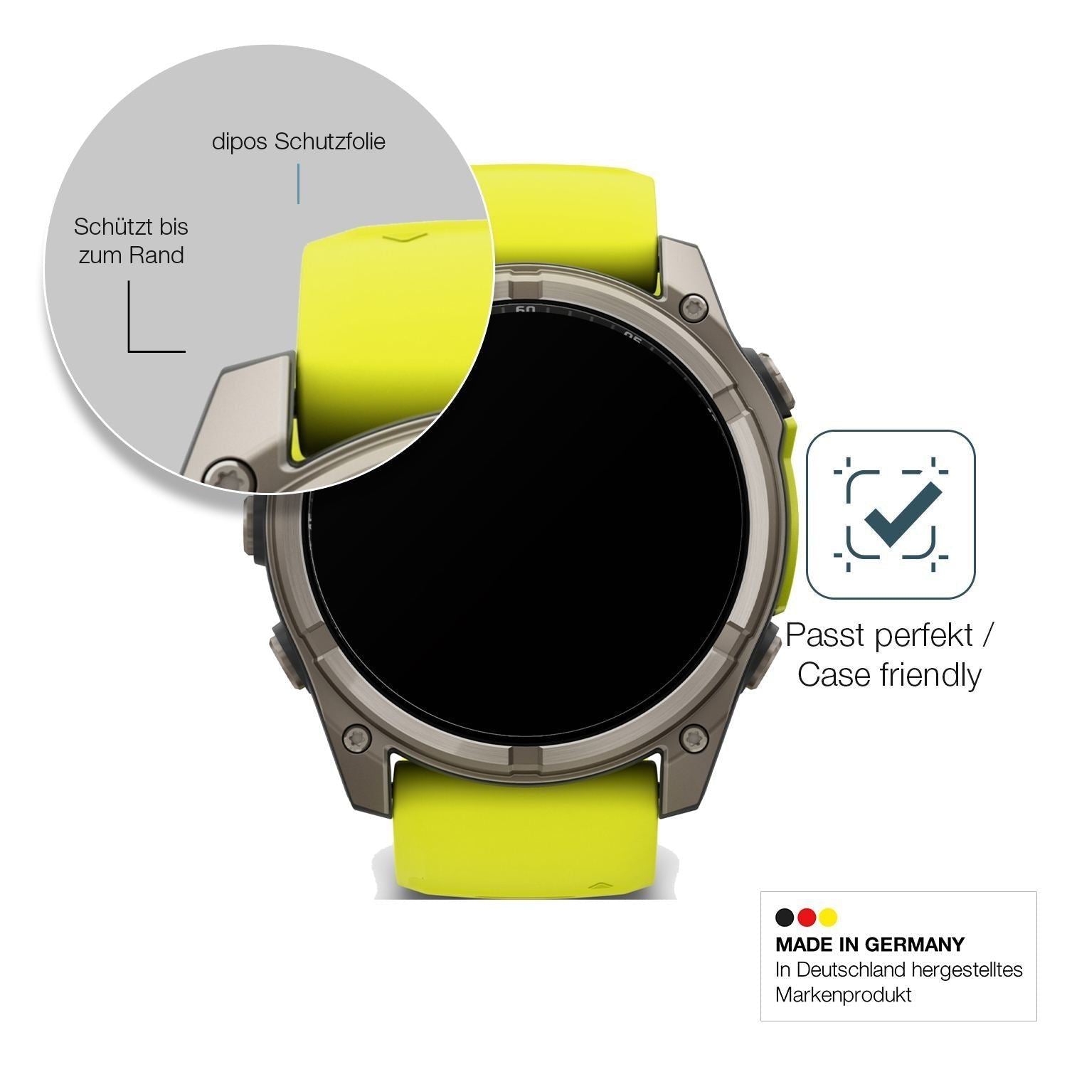 2x 9H Schutzfolie matt für Garmin Tactix 8 51mm SO (6)