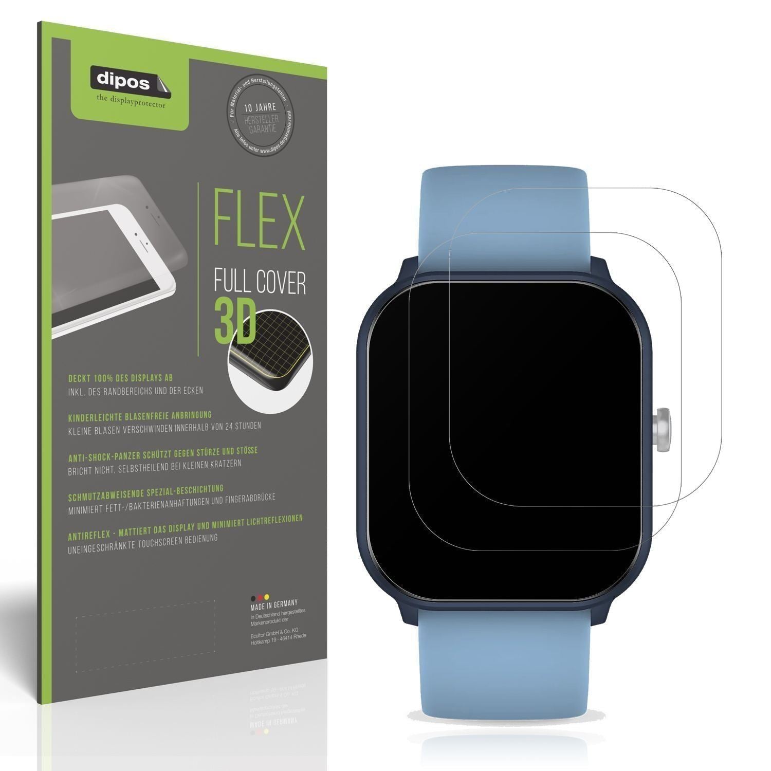 2x Full Cover Schutzfolie matt für Ice-Watch Ice S (1)