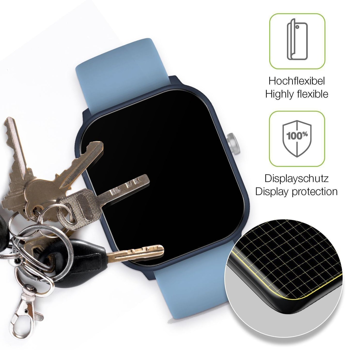2x Full Cover Schutzfolie matt für Ice-Watch Ice S (3)