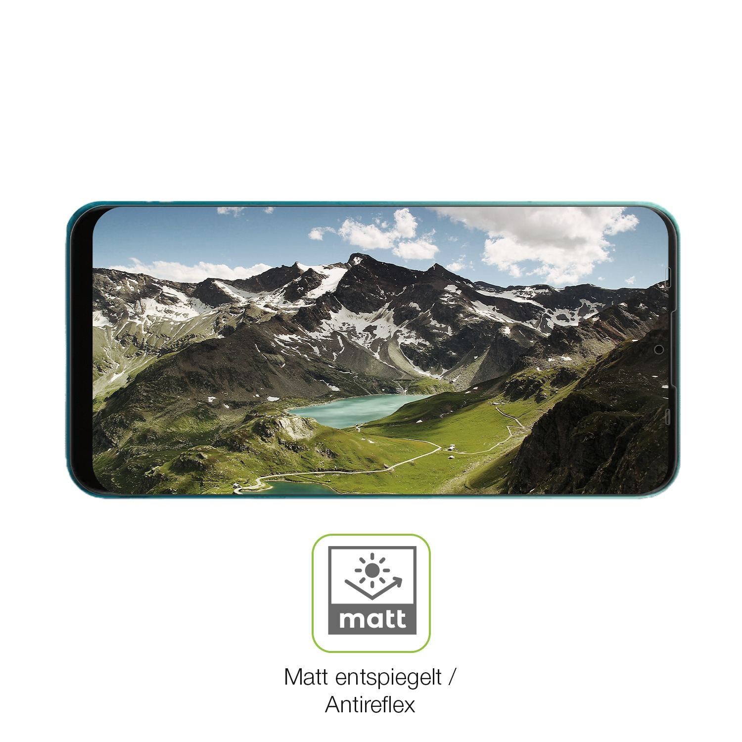 2x Full Cover Schutzfolie matt für Mobicel Legend  (5)