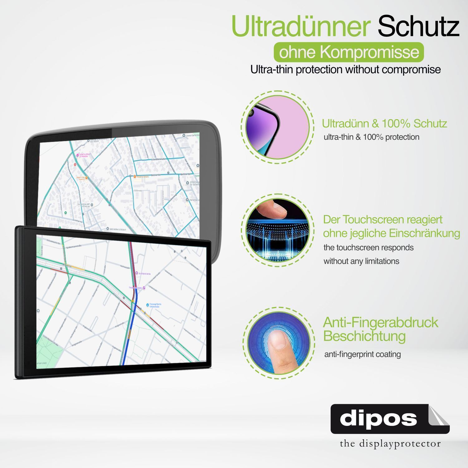 2x Schutzfolie matt für Carpuride W901 Pro 9 Displ (3)