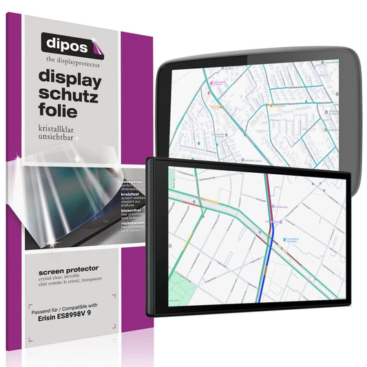 2x Schutzfolie klar für Erisin ES8998V 9 Display-S (1)
