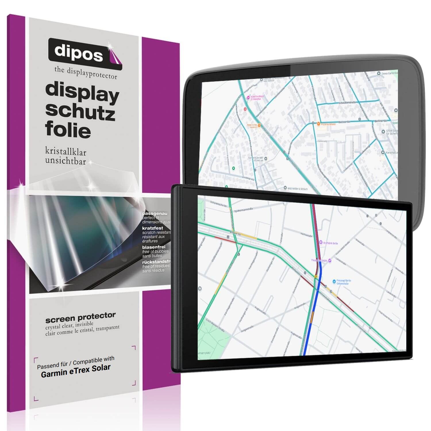 2x Schutzfolie klar für Garmin eTrex Solar Display (1)