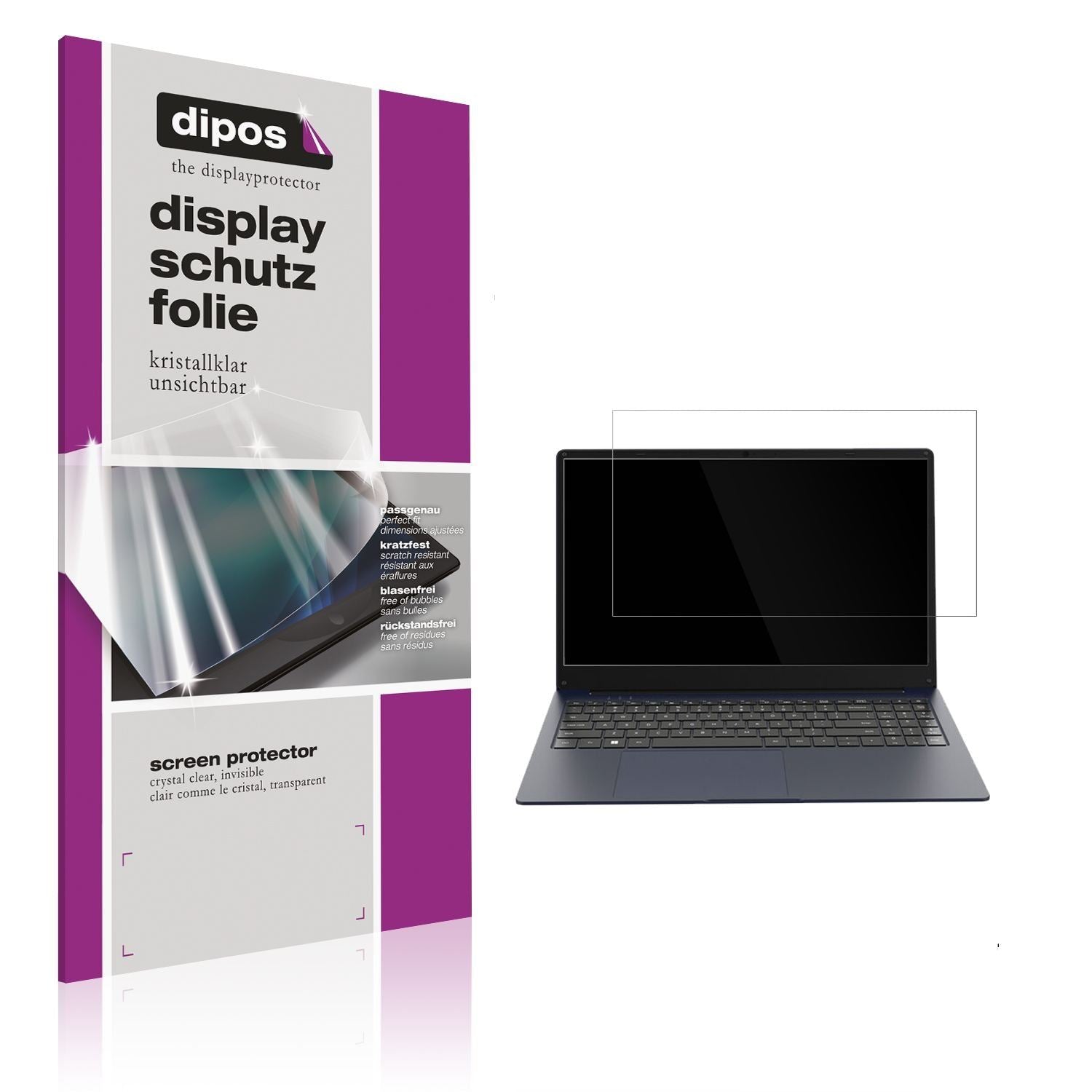 2x Schutzfolie klar für VALE Laptop R15E 15.6 Zoll (1)