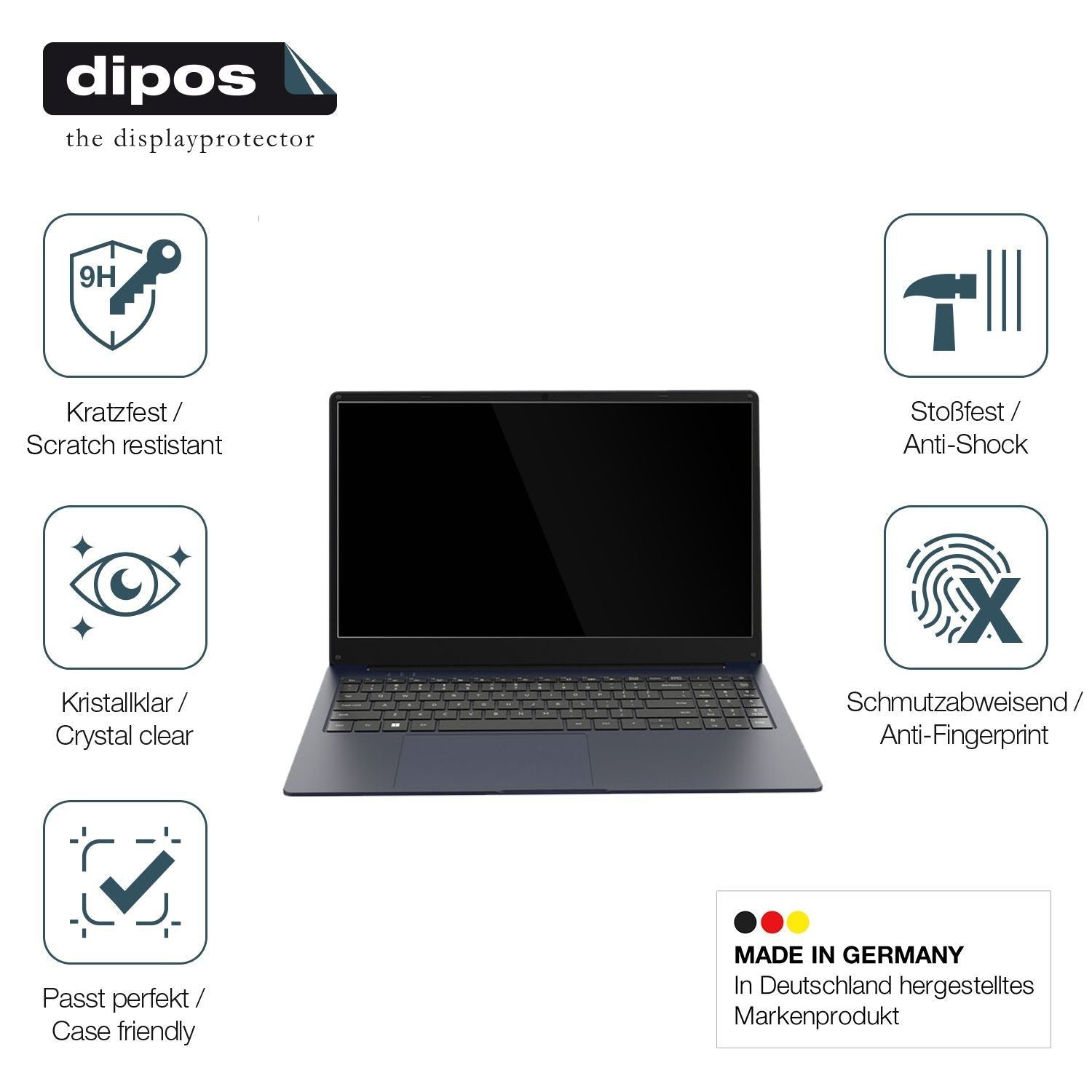 2x 9H Schutzfolie für VALE Laptop R15E 15.6 Zoll P (7)