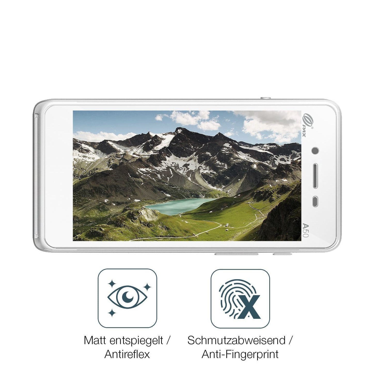 2x 9H Schutzfolie matt für Pax A50 wallee Panzerfo (5)