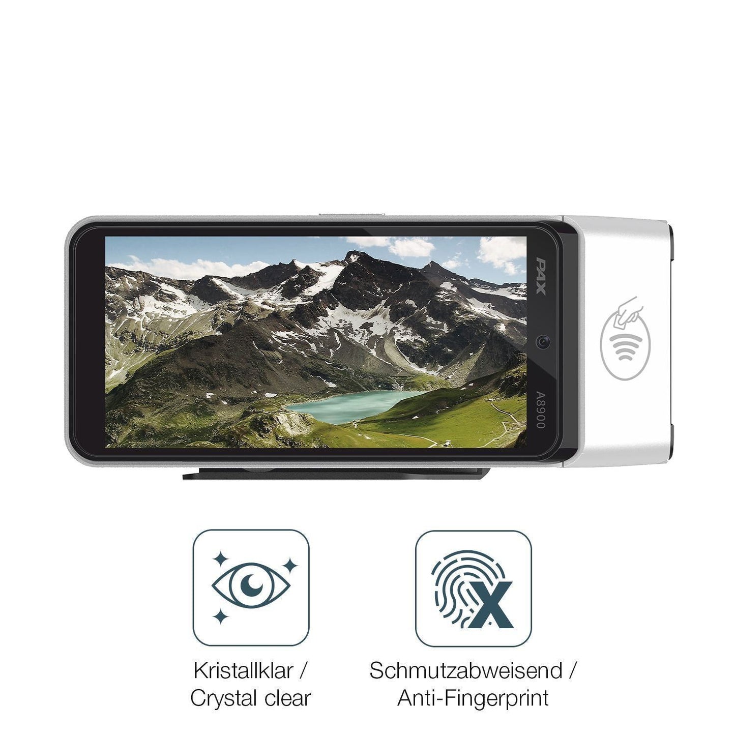 4x Schutzfolie klar für Pax A8900 Display-Schutzfo (4)