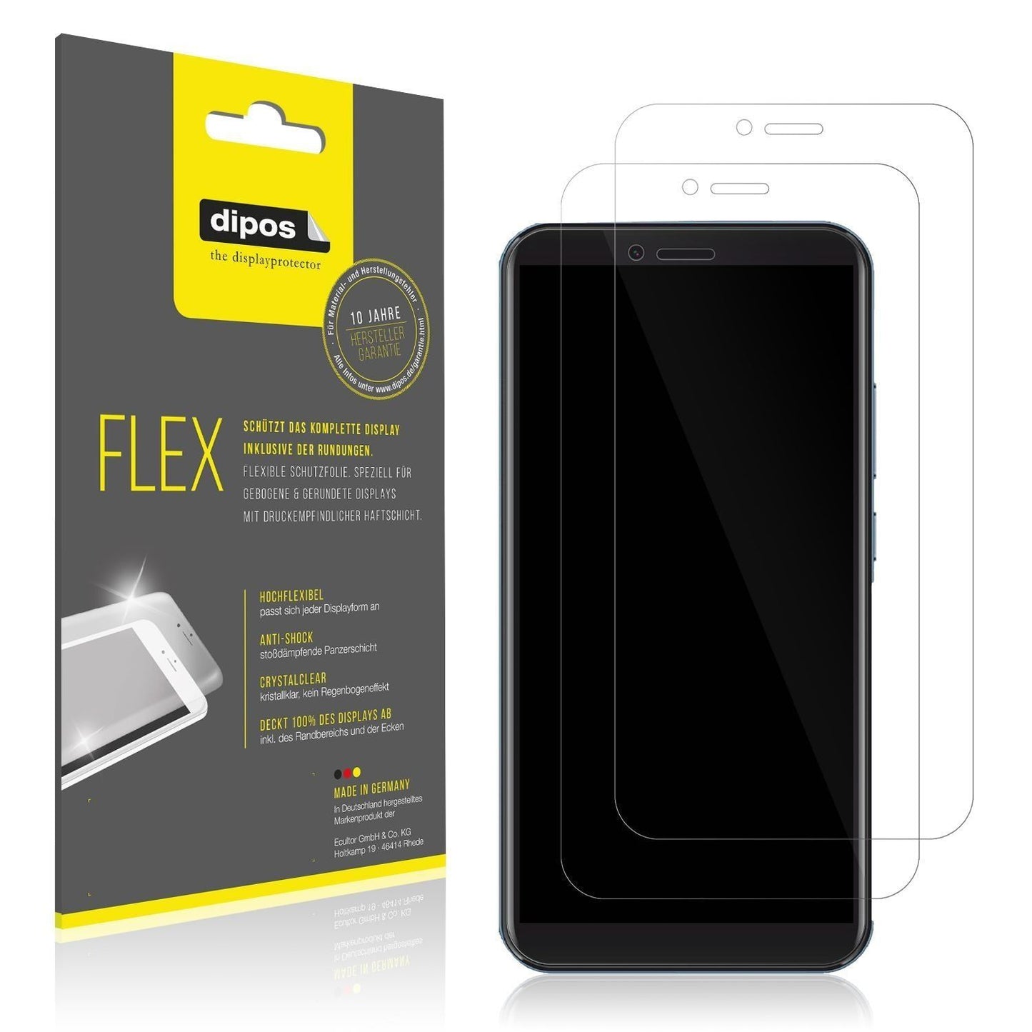 2x 3D Full Cover Schutzfolie für Mobicel PX10 (1)
