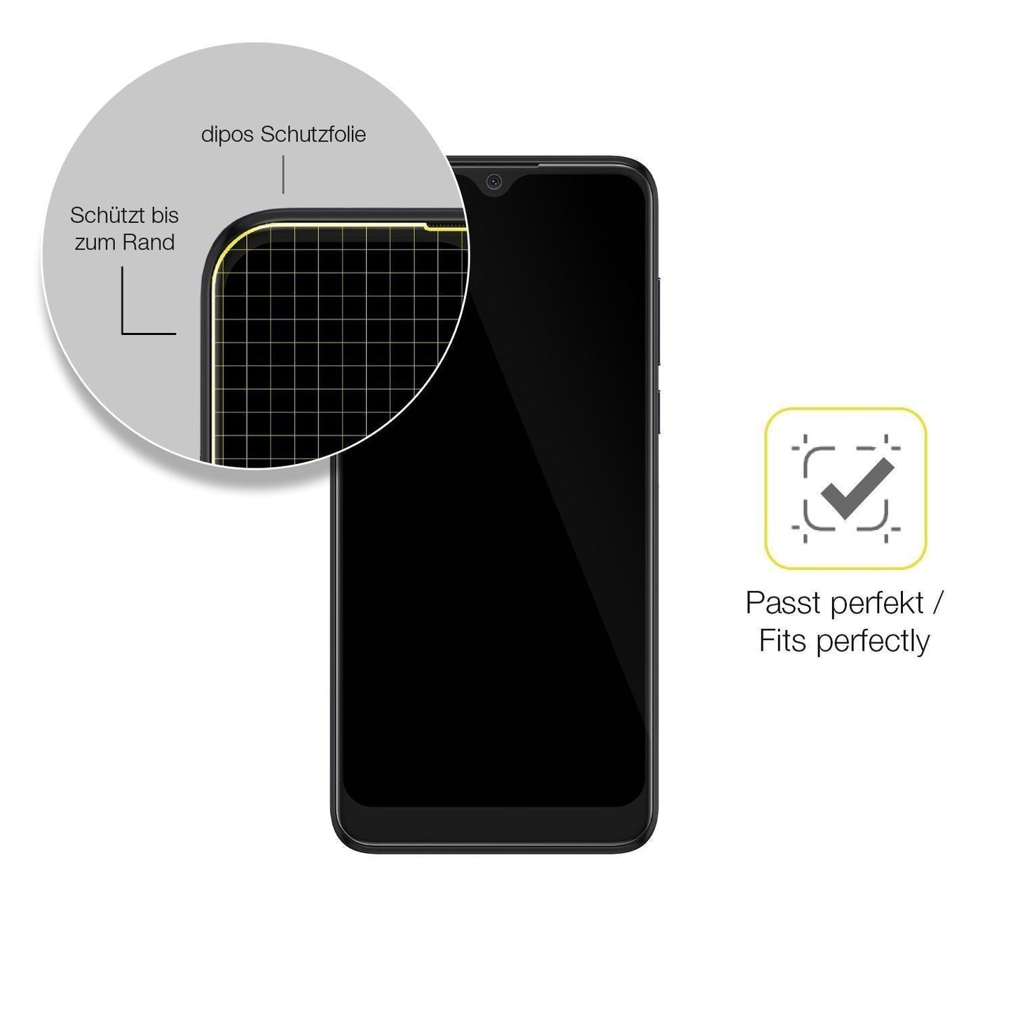 2x 3D Full Cover Schutzfolie für Alcatel 1S 2020 (6)