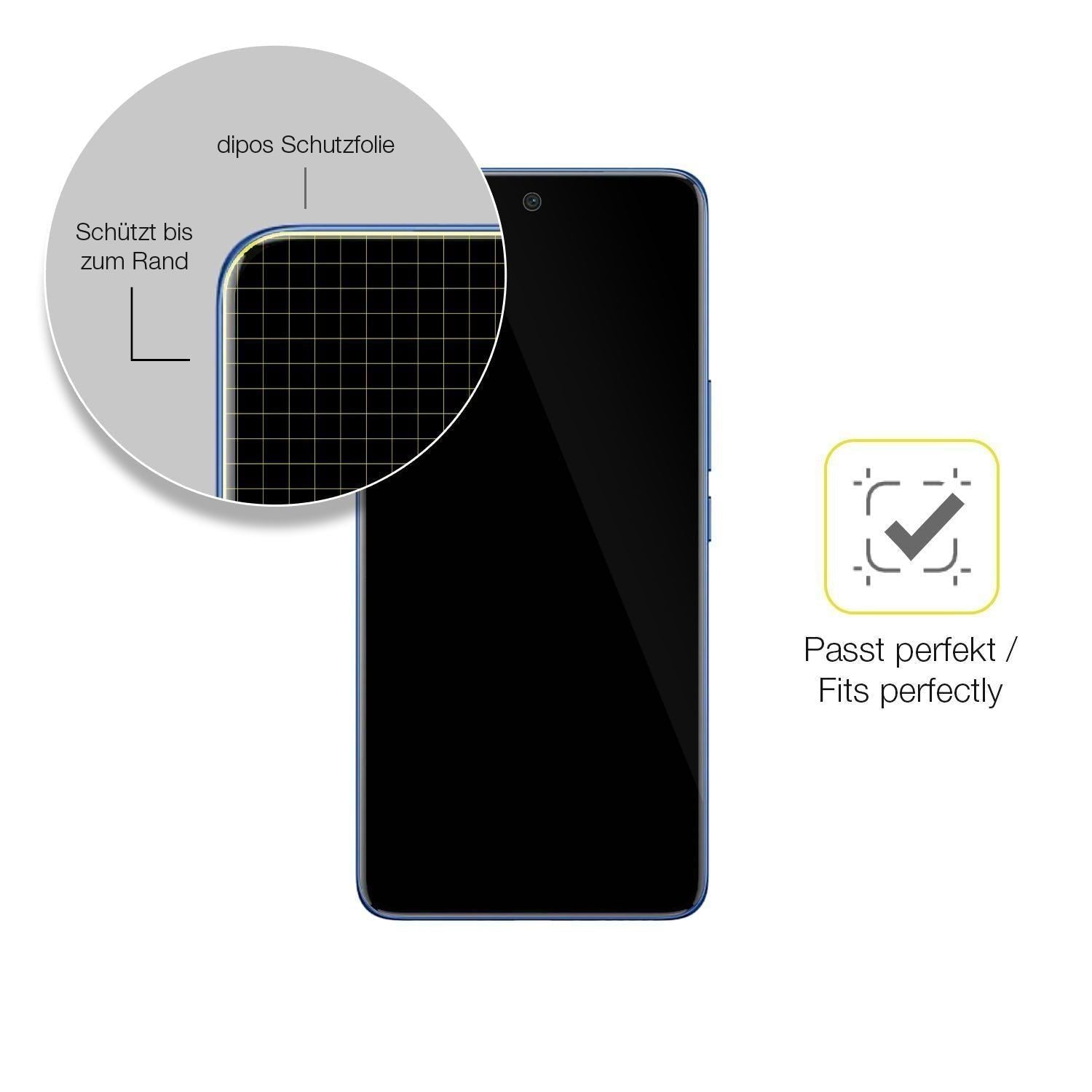 2x 3D Full Cover Schutzfolie für Vivo V50 (6)