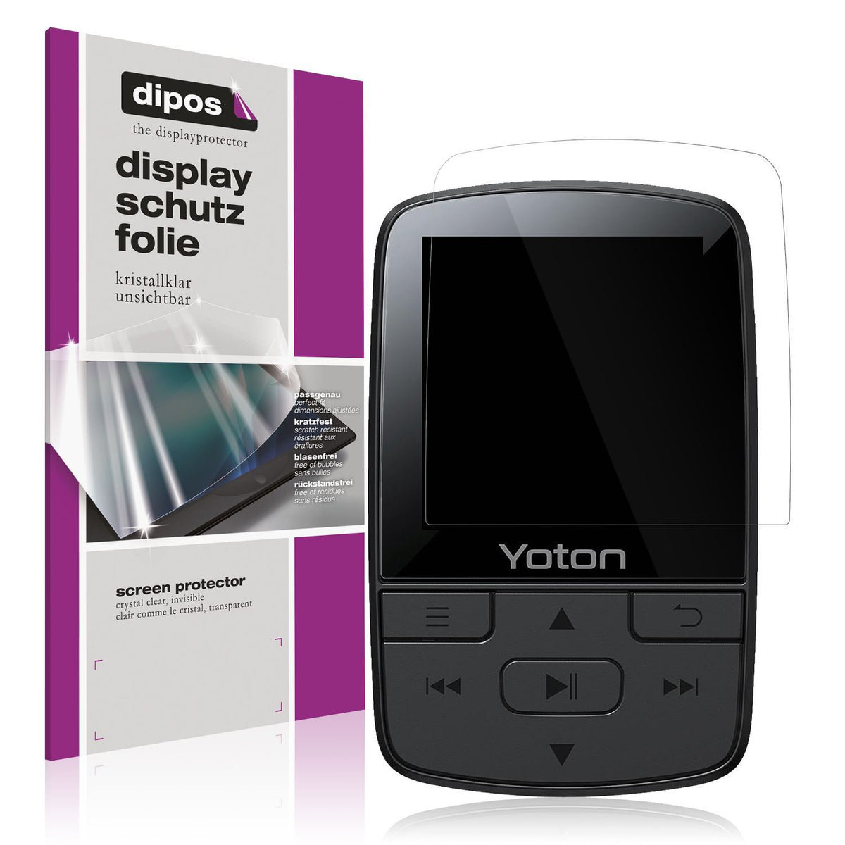 4x Schutzfolie klar für YOTON YM03 MP3-Player Disp (1)