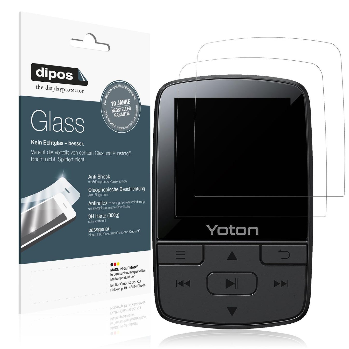 2x 9H Schutzfolie matt für YOTON YM03 MP3-Player P (1)