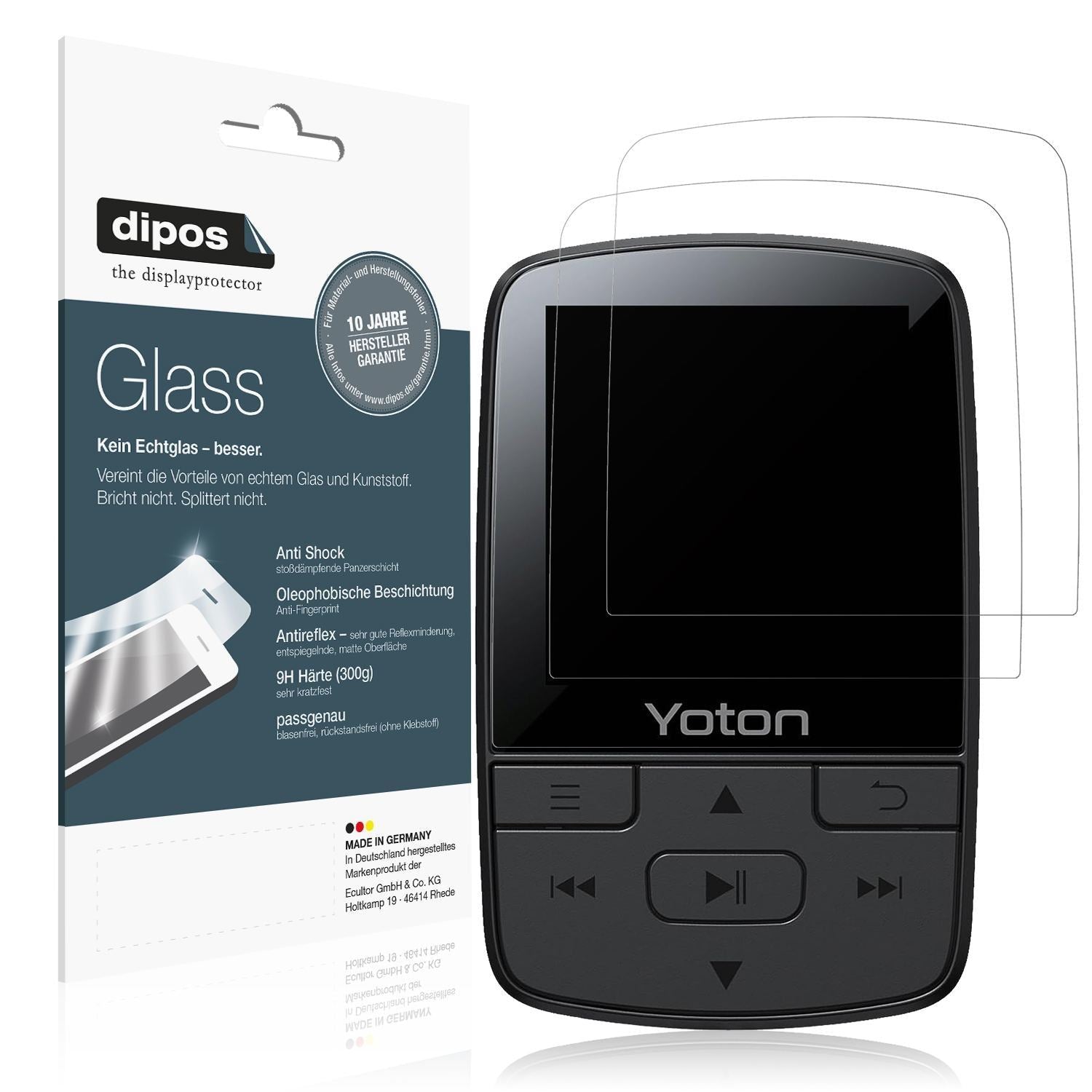 2x 9H Schutzfolie matt für YOTON YM03 MP3-Player P (1)