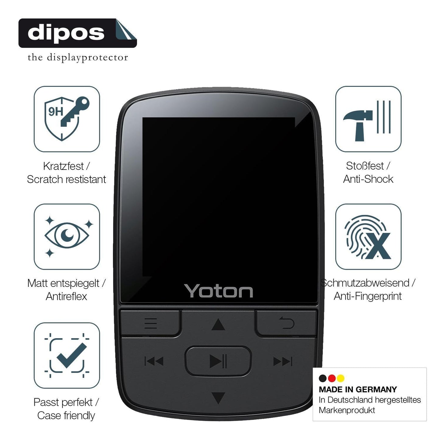 2x 9H Schutzfolie matt für YOTON YM03 MP3-Player P (7)
