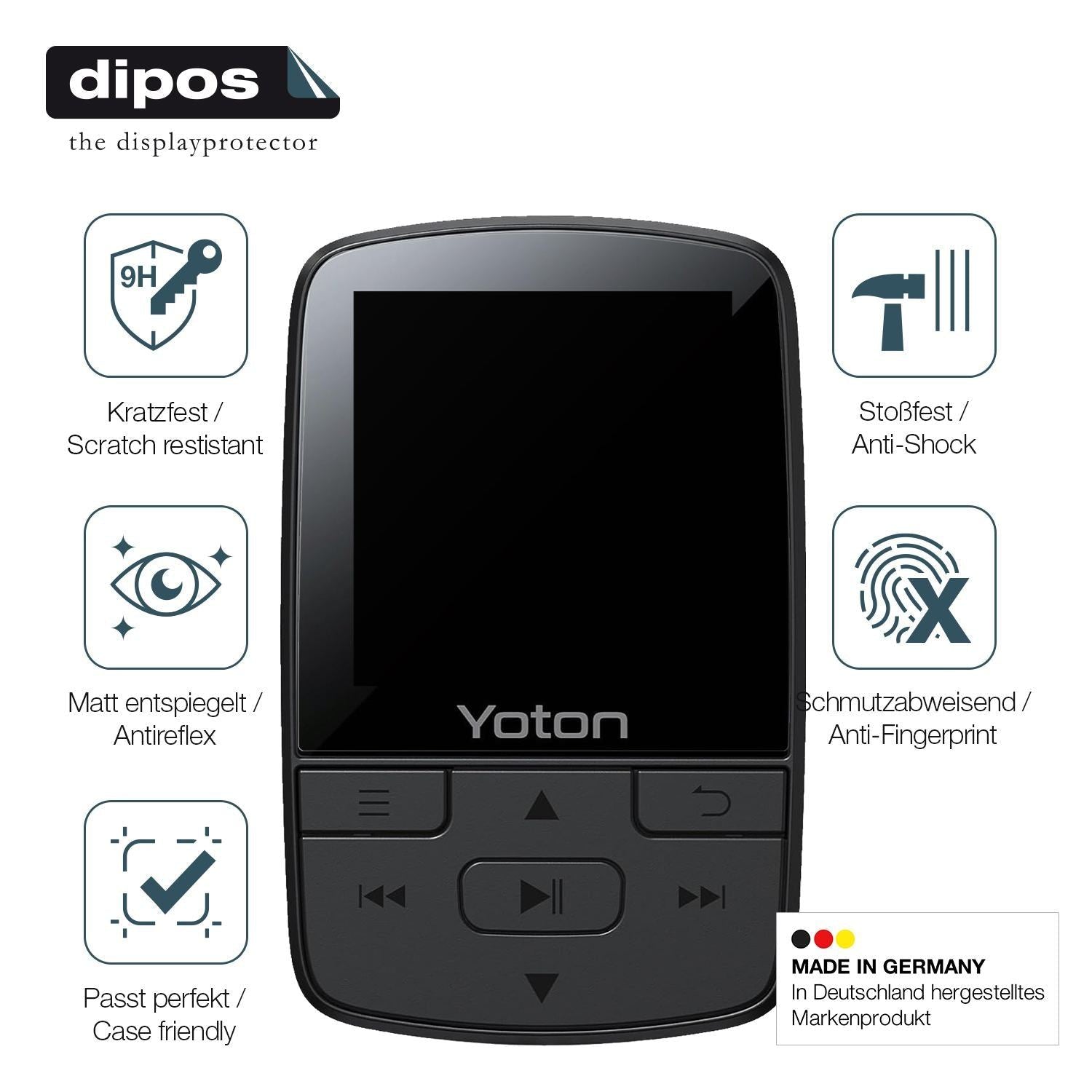 2x 9H Schutzfolie matt für YOTON YM03 MP3-Player P (7)