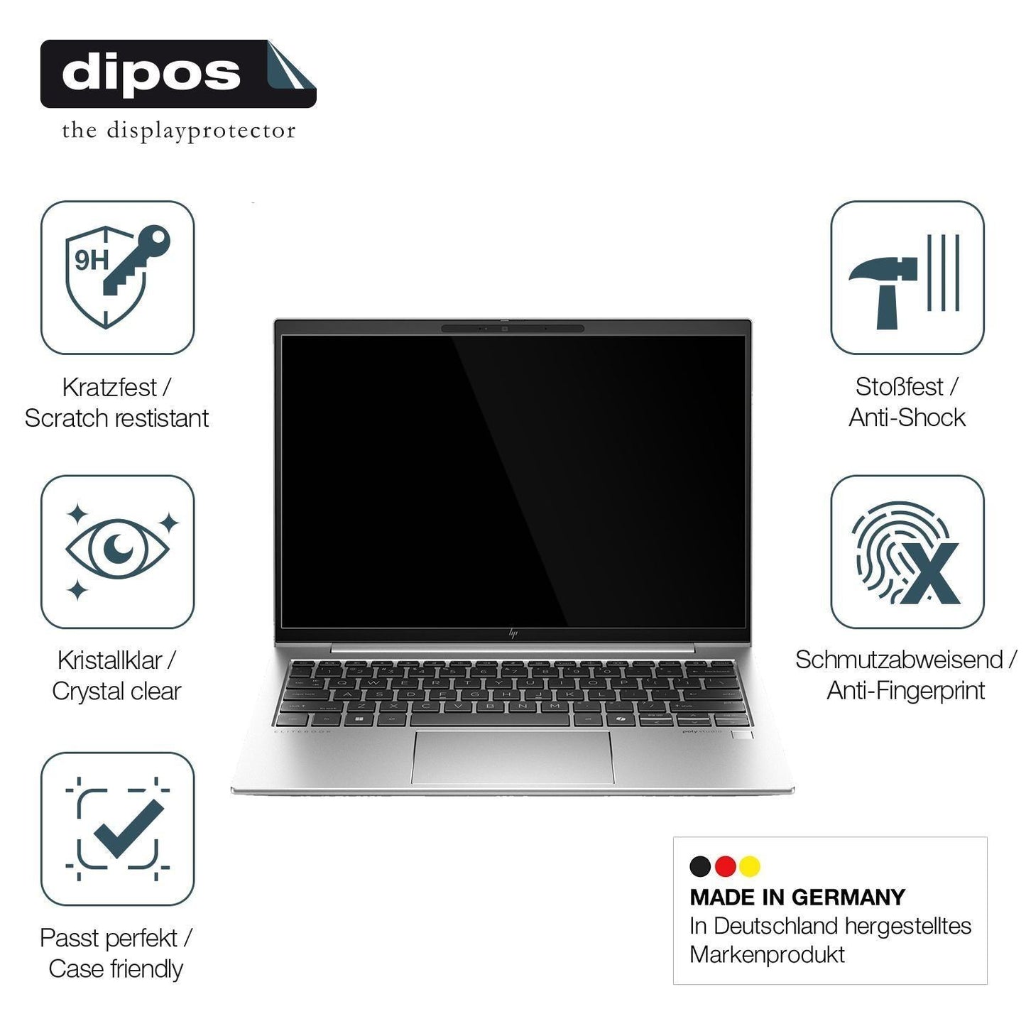 2x 9H Schutzfolie für HP EliteBook 835 G11 Panzerf (7)