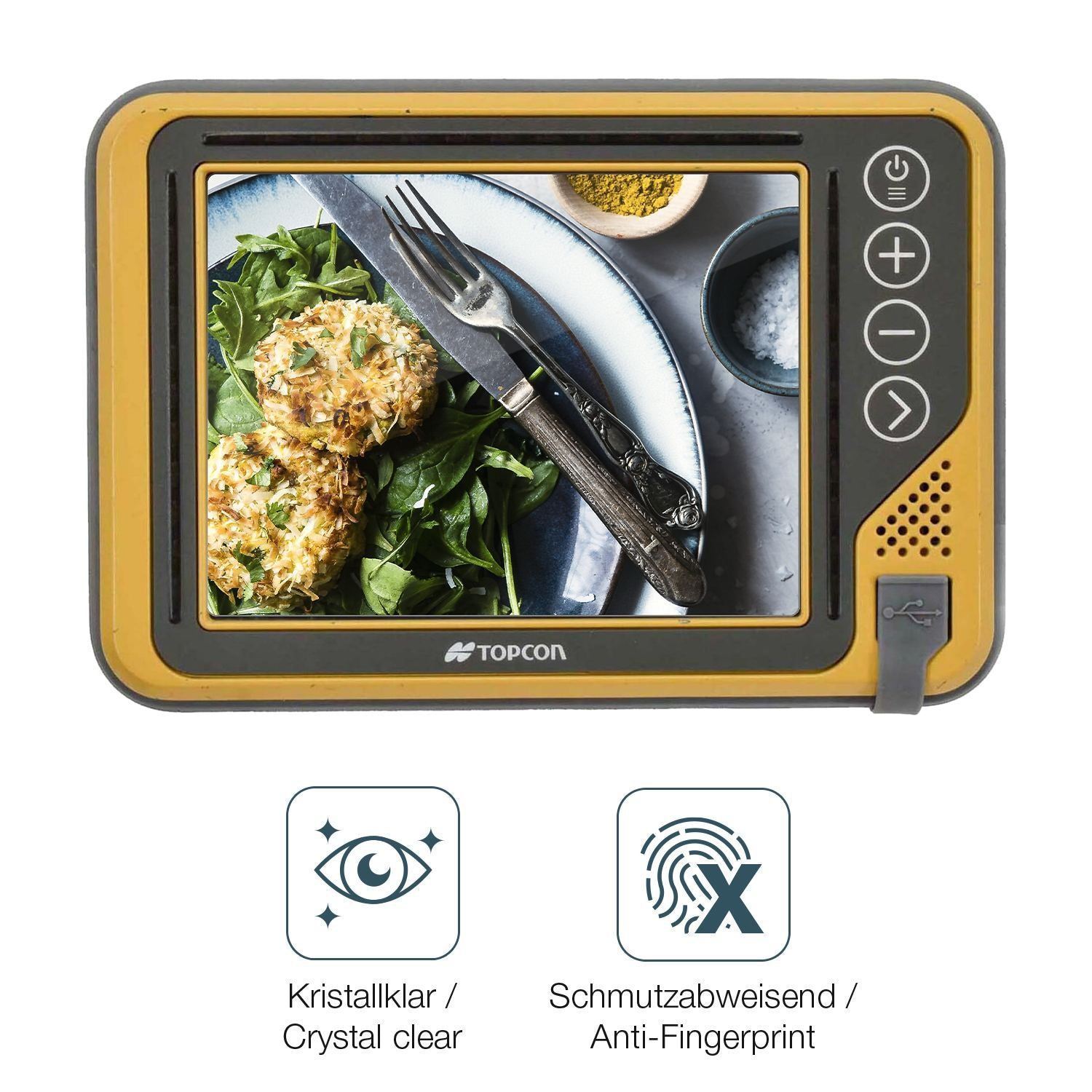 2x Schutzfolie klar für Topcon GX-55 Display-Schut (4)