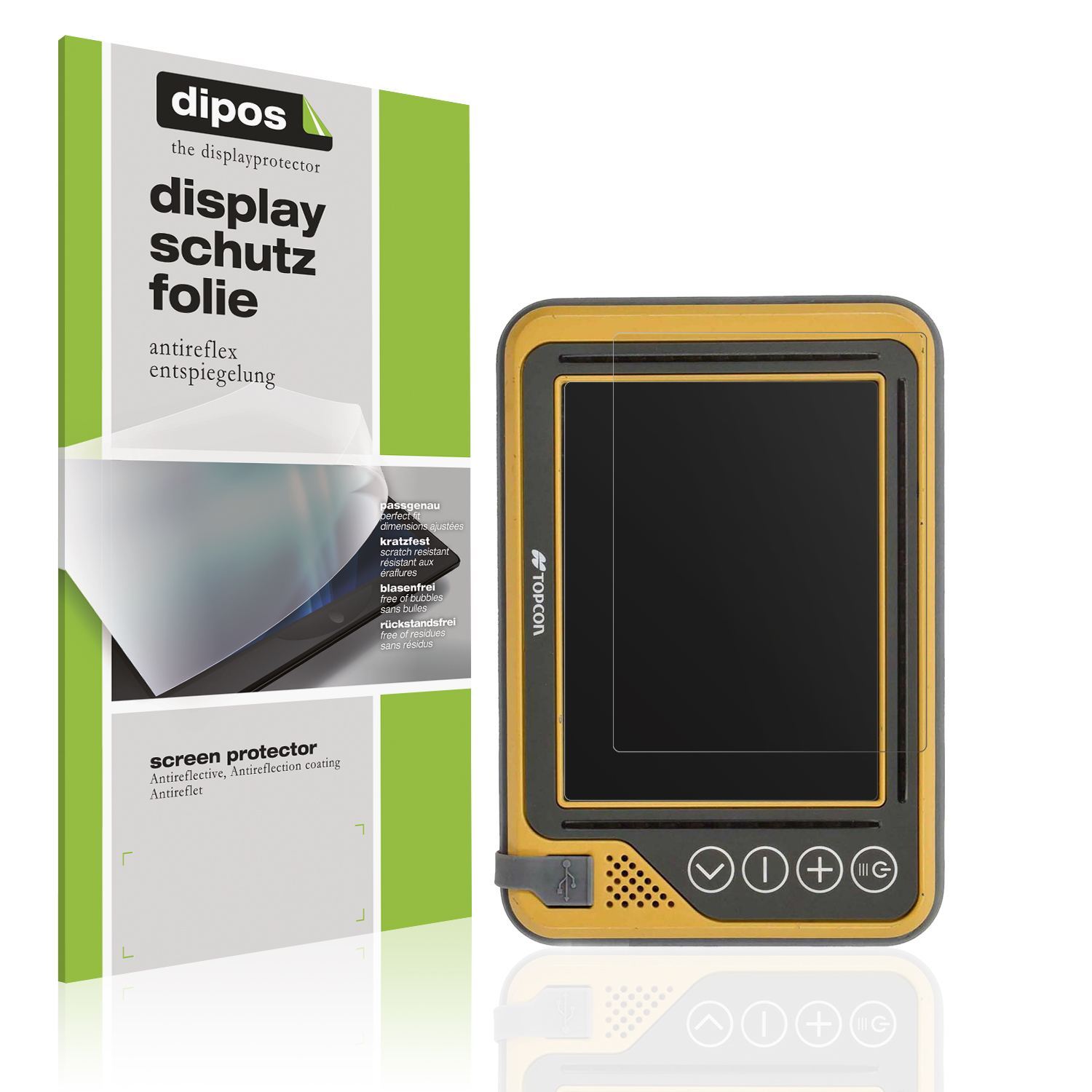 2x Schutzfolie matt für Topcon GX-55 Display-Schut (1)