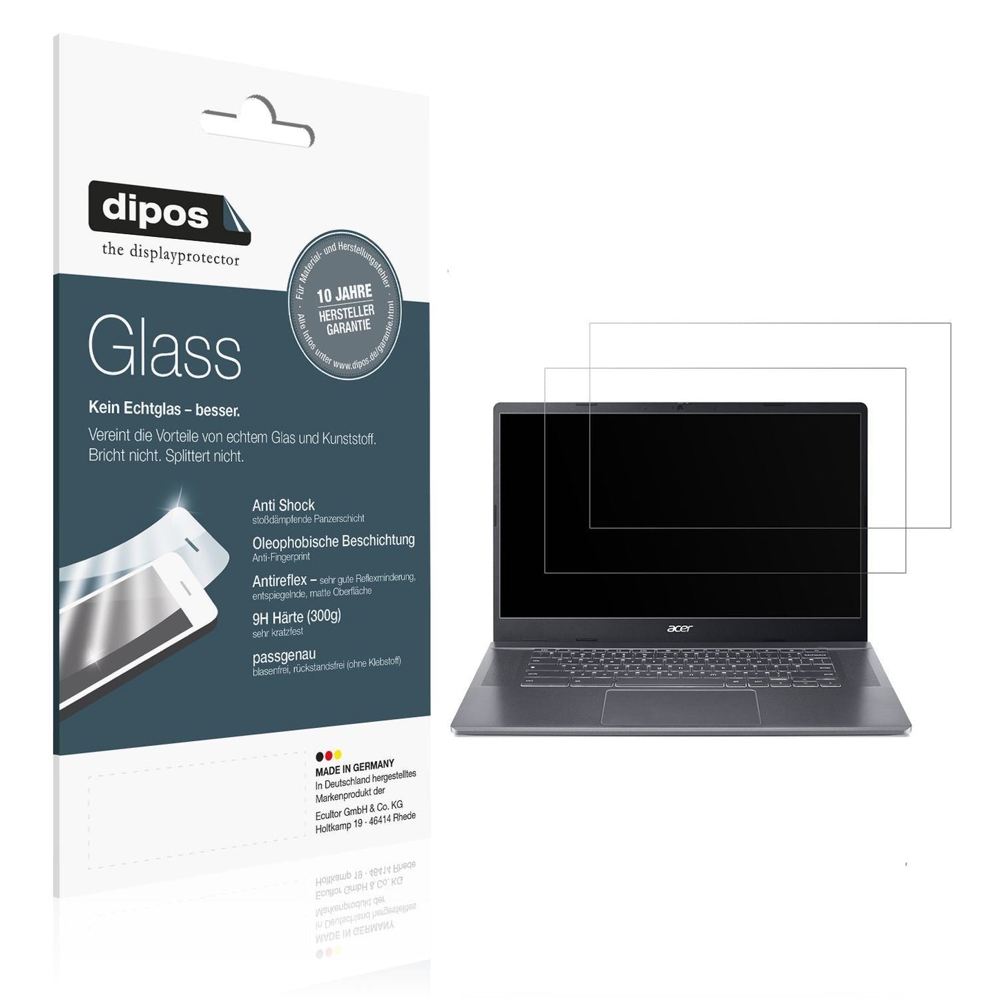 2x 9H Schutzfolie matt für Acer Chromebook Plus 51 (1)