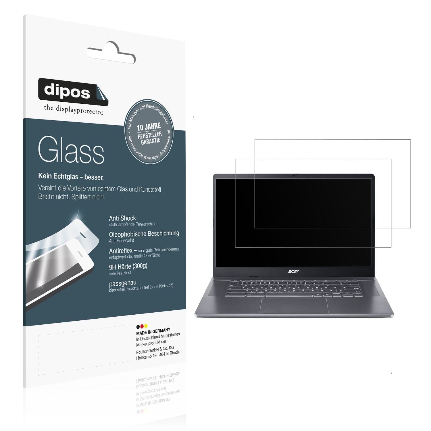 2x 9H Schutzfolie matt für Acer Chromebook Plus 51 (1)