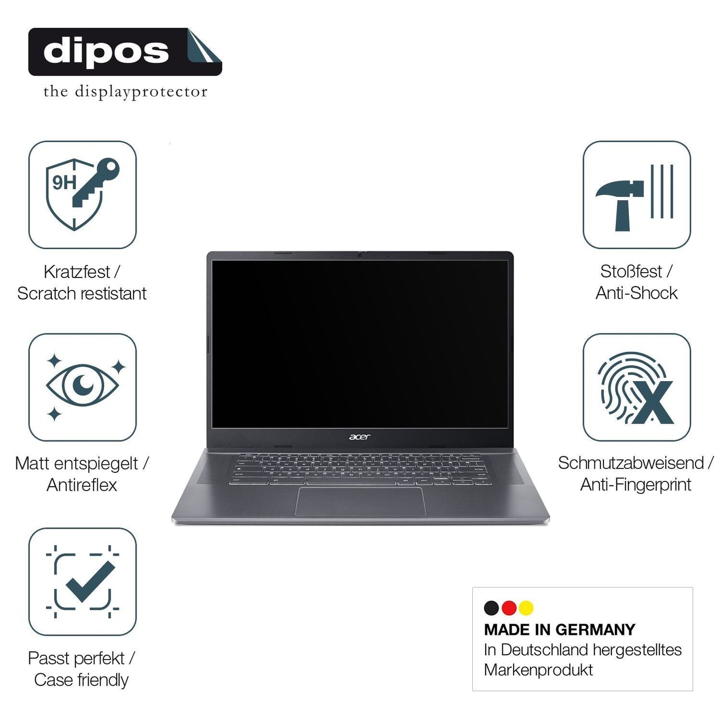 2x 9H Schutzfolie matt für Acer Chromebook Plus 51 (7)