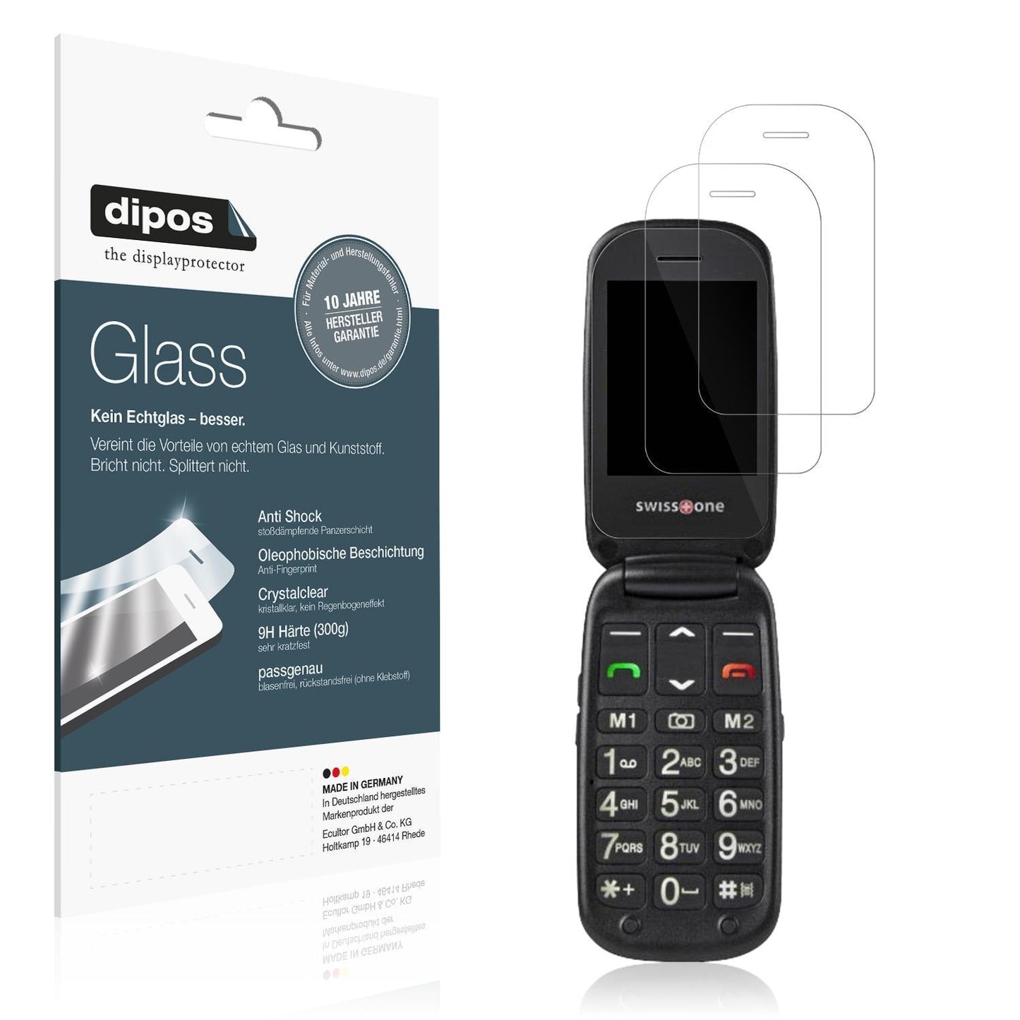 2x 9H Schutzfolie für Swisstone BBM 625 Panzerfoli (1)