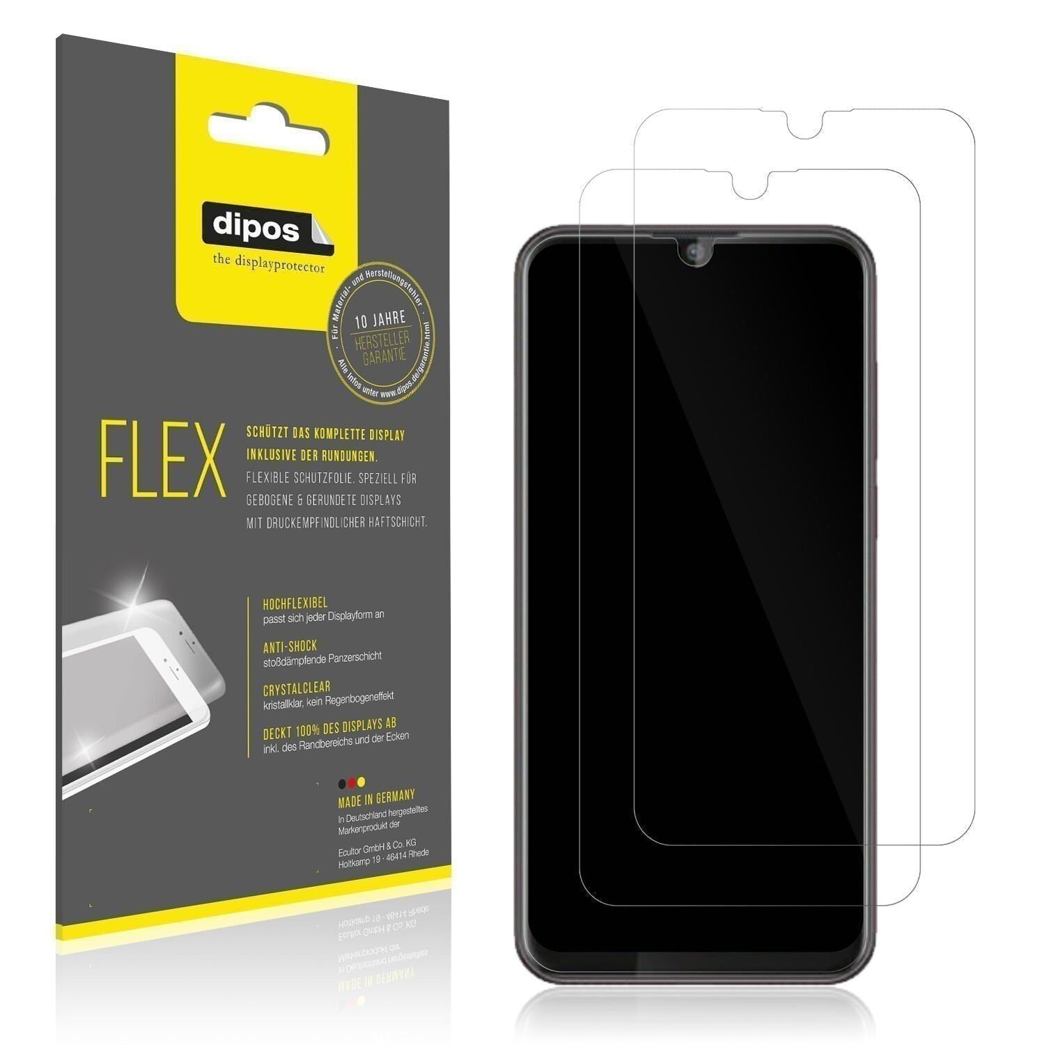 2x 3D Full Cover Schutzfolie für Walton Primo R6 m (1)