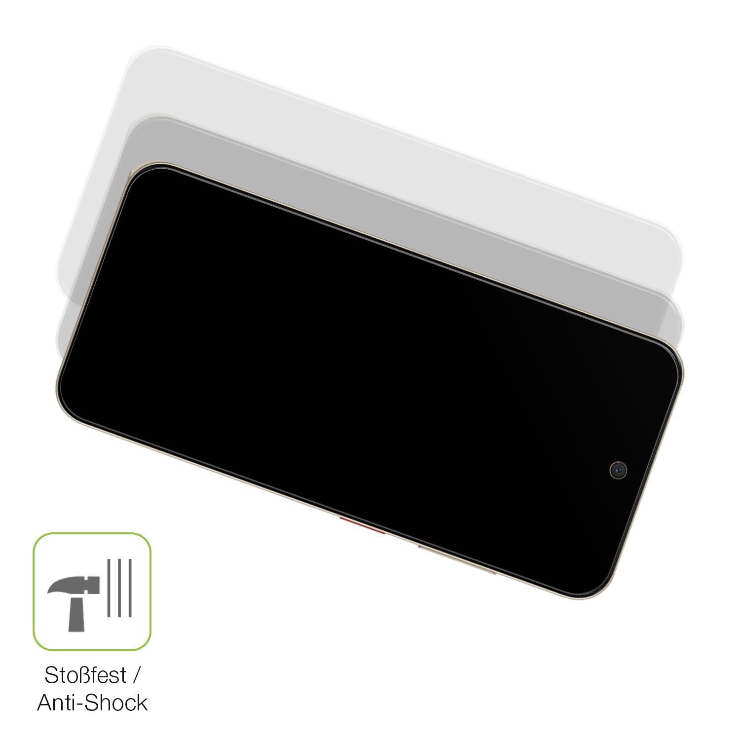 2x Full Cover Schutzfolie matt für ZTE Blade V70 (4)