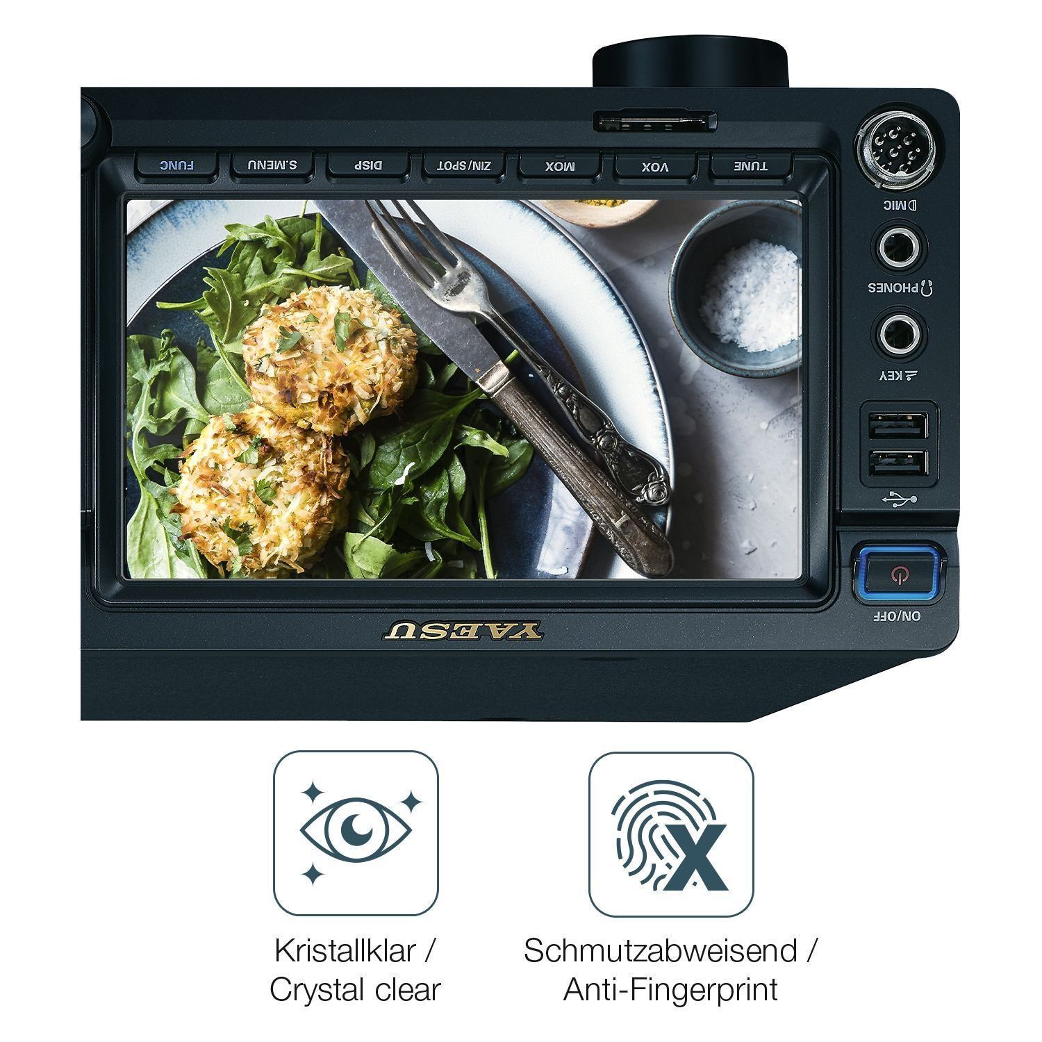 2x Schutzfolie klar für Yaesu FTDCX101MP Display-S (4)